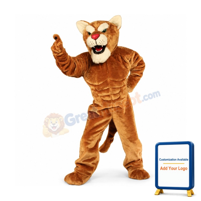 Cougar Power Cat Mascot Costume