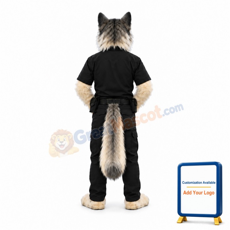 Police Wolf Mascot Costume