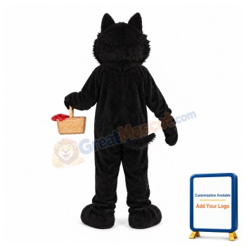 Black Wolf Mascot Costume