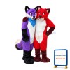 Single Friendly Wolf Mascot Costume