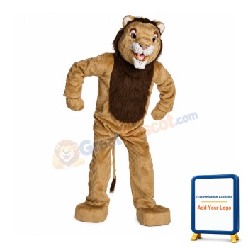 Plush Adult Deluxe Lion Mascot Costume