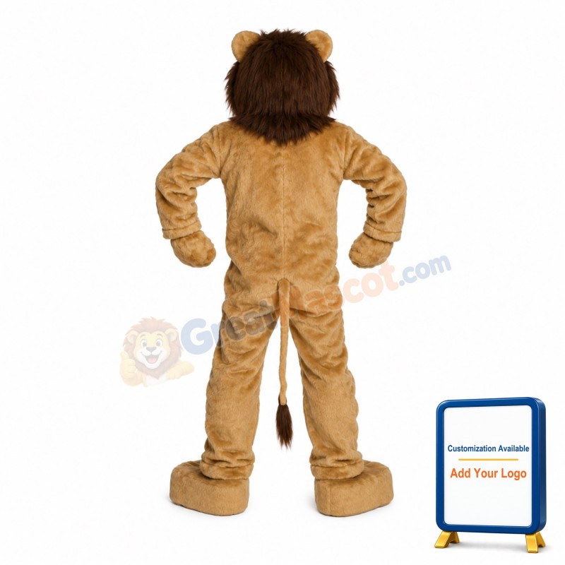 Plush Adult Deluxe Lion Mascot Costume