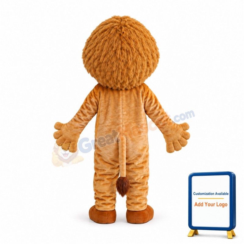 Alex Lion Plush Adult Mascot Costume