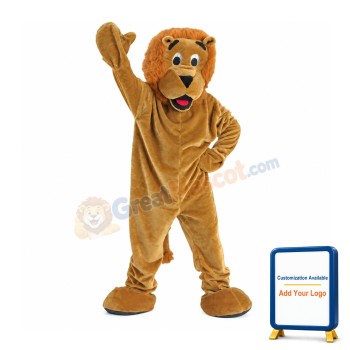 Happy Adult Lion Mascot Costume
