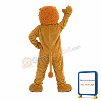 Happy Adult Lion Mascot Costume