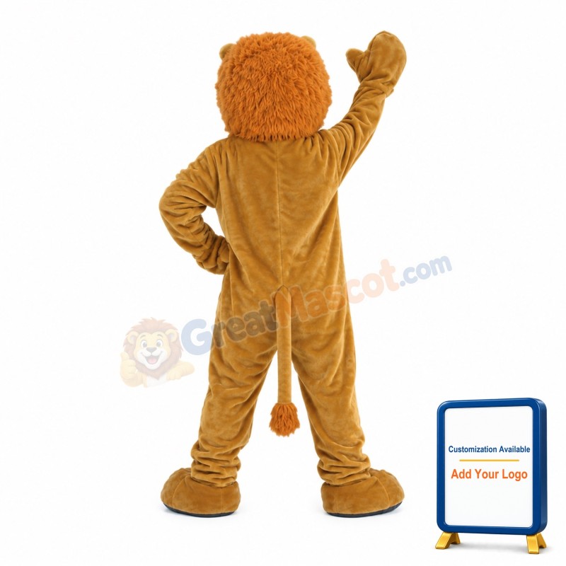 Happy Adult Lion Mascot Costume