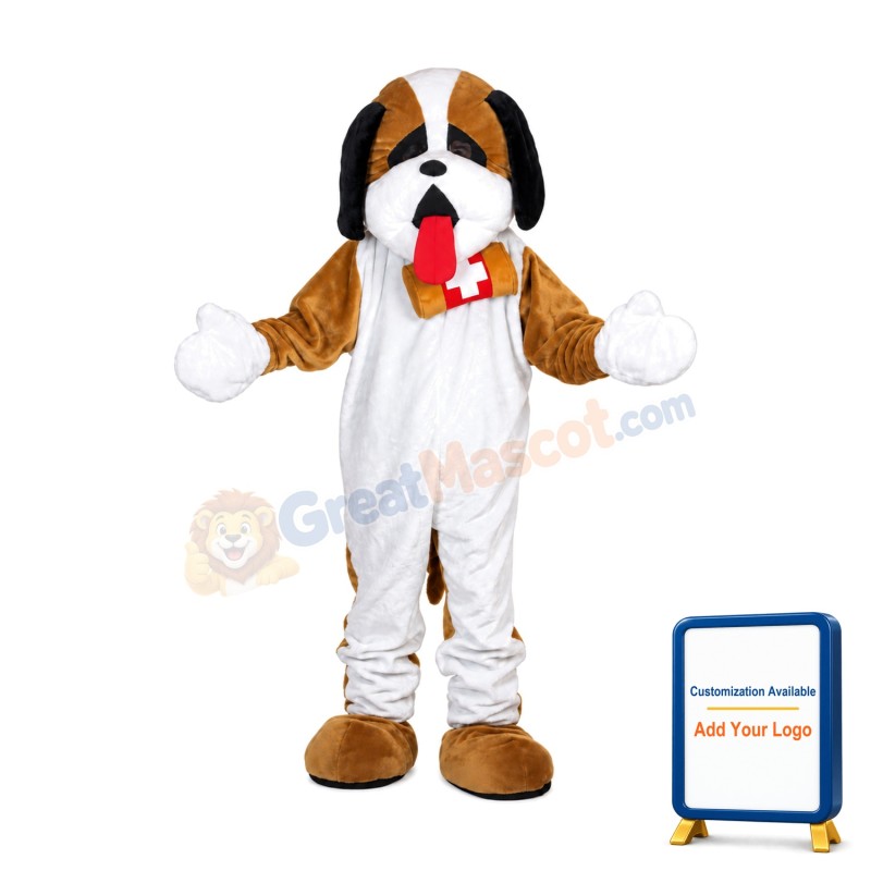 St Bernard Dog Mascot Costume