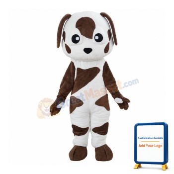 Baby Brown and White St Bernard Dog Mascot Costume