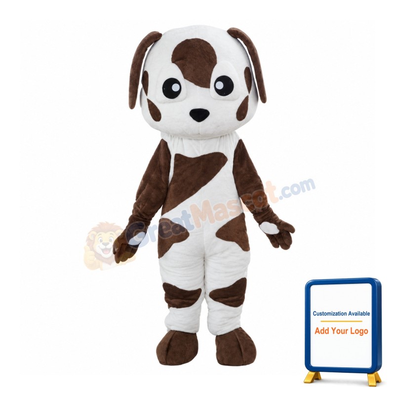Baby Brown and White St Bernard Dog Mascot Costume