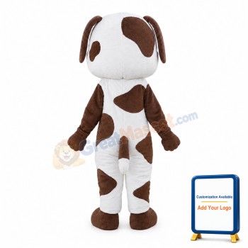 Baby Brown and White St Bernard Dog Mascot Costume