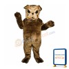 Brown Bulldog Mascot Costume