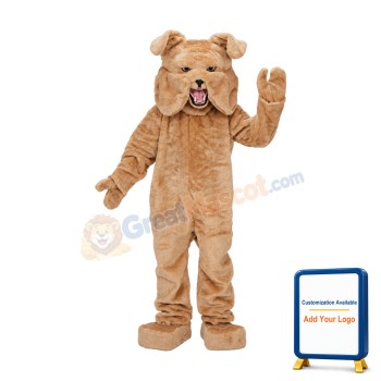 Adult Super Deluxe Tan Mascot Bulldog Costume