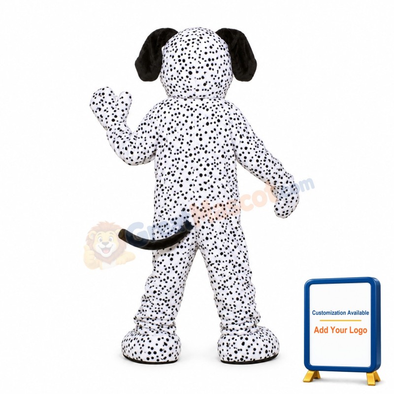 Deluxe Plush Dalmatian Mascot Dog Costume