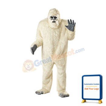 Adult Deluxe Abominable Snowman Scary Mascot Costume
