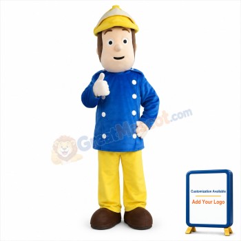 New Fireman adult mascot costume