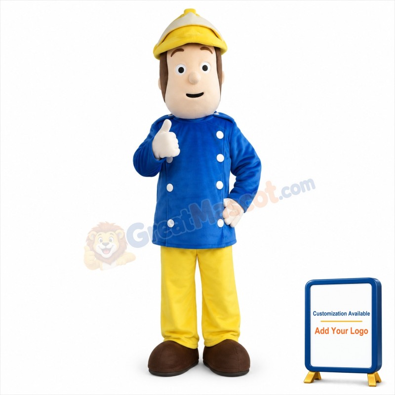 New Fireman adult mascot costume