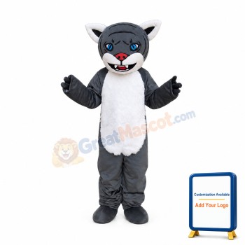 Grey Cartton Tiger Mascot Costume