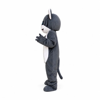 Grey Cartton Tiger Mascot Costume