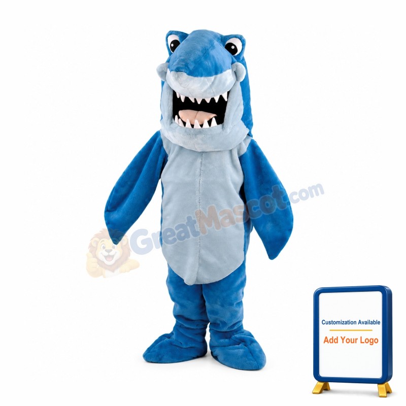 Cartoon Shark Mascot Costume