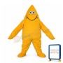 Yellow Starfish Short Plush Adult Mascot Costume Free Shipping