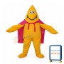 Yellow Starfish Short Plush Adult Mascot Funny Costume Free Shipping