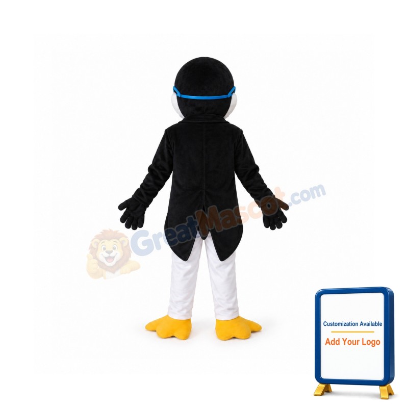 Old Glasses Penguin Mascot Adult Costume