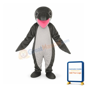  Grey Penguin Mascot Adult Costume Free Shipping