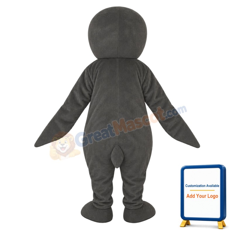 Grey Penguin Mascot Adult Costume