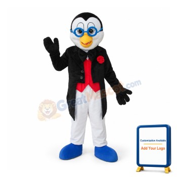 New Glasses Penguin Mascot Adult Costume