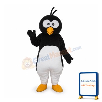 Round Head Penguin Mascot Adult Costume