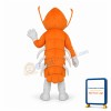 Long Moustache Lobster Mascot Adult Costume