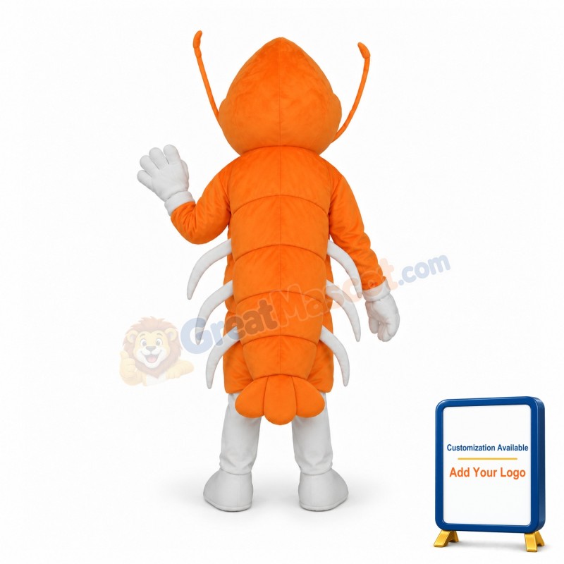 Long Moustache Lobster Mascot Adult Costume