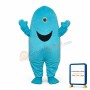 One-eyed Shark Mascot Adult Costume