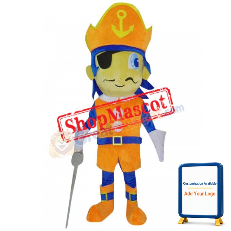 Affordable Pirate Boy Mascot Costume
