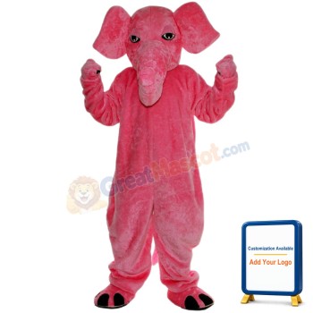 Pink Elephant Mascot Costume