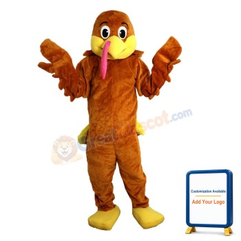 Cute Turkey Mascot Costume Adult Costume