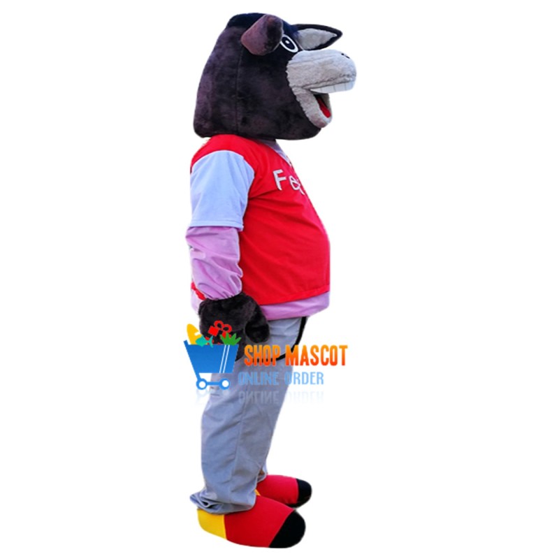 Cute Black Donkey Mascot Costume Adult Costume
