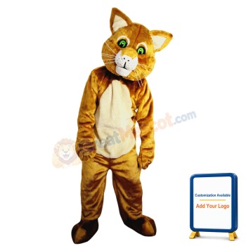 Brown Cat Mascot Costume Adult Costume