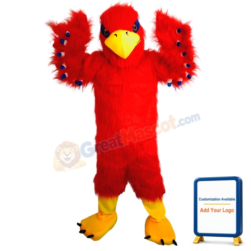 Red Hawk Mascot Costume Adult Costume