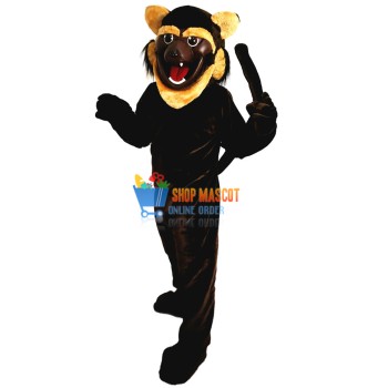 Black Fierce Wolf Wolverine Mascot Costume