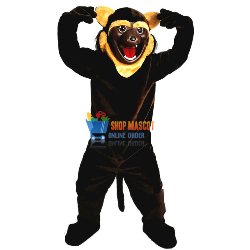 Black Fierce Wolf Wolverine Mascot Costume