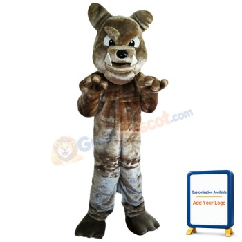 Brown Bulldog Mascot Costume Adult Costume
