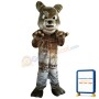 Brown Bulldog Mascot Costume Adult Costume