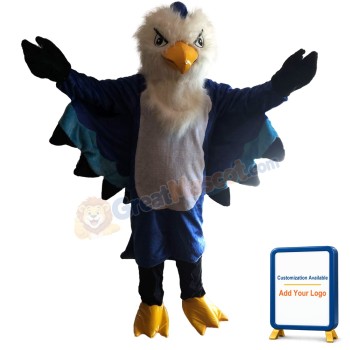 Plush Blue Eagle Mascot Costume