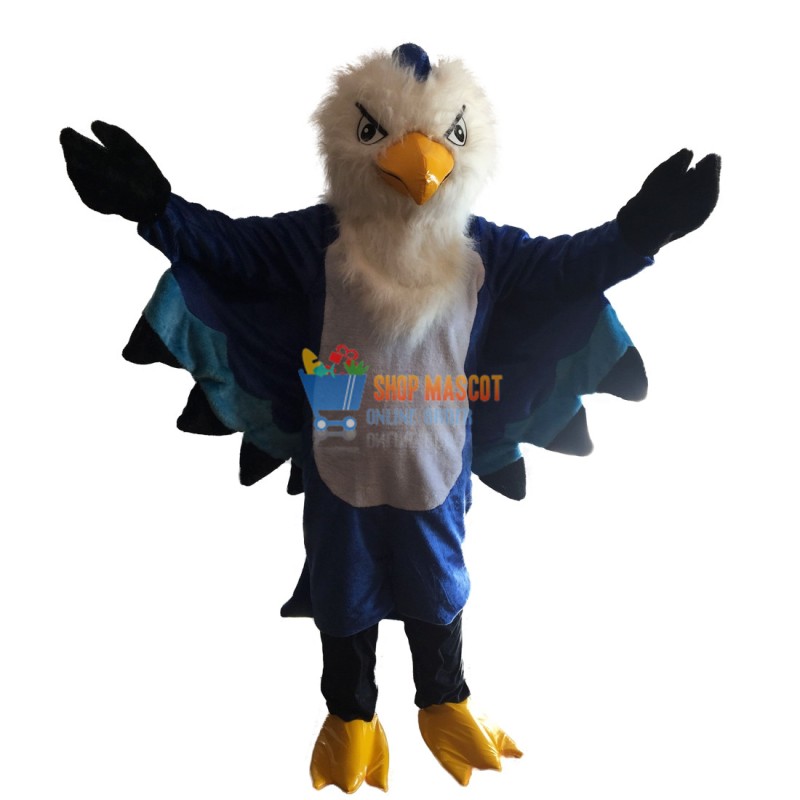 Plush Blue Eagle Mascot Costume