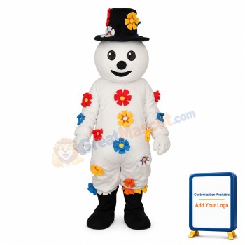 Flower Snowman Mascot Adult Costume