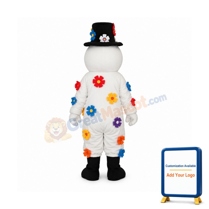 Flower Snowman Mascot Adult Costume