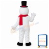Snowman with Black Hat Mascot Adult Costume