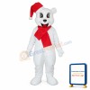 White Christmas Bear Mascot Adult Costume