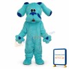 2nd Version Long Hair Blue Dog Mascot Adult Costume